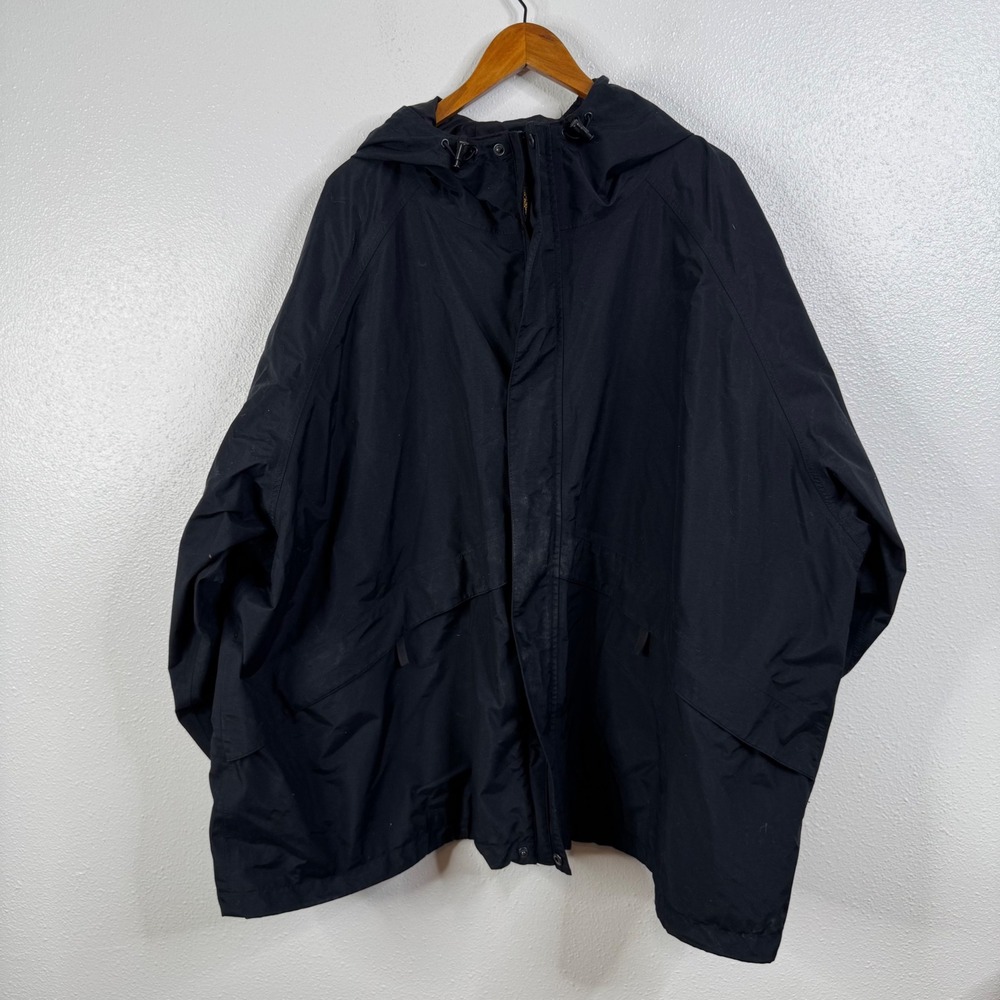 Cabela's Gore-Tex‎ Black Hooded Nylon Coat Size 5XL